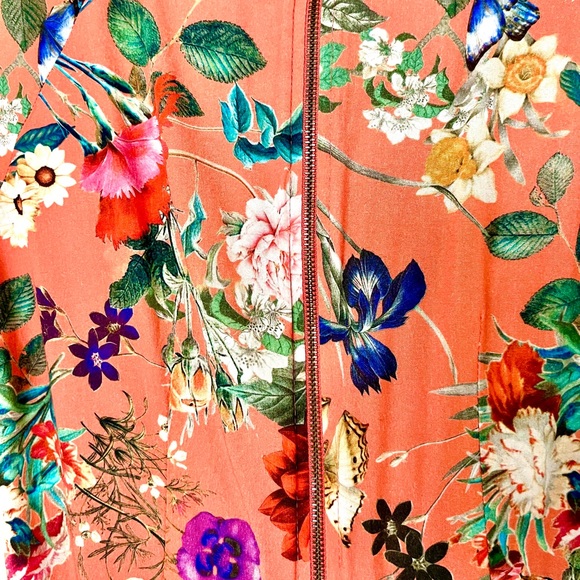 Gorgeous faux wrap floral dress from Closet, coral w/ flowers, Size 16 UK, 14 US - Picture 4 of 4